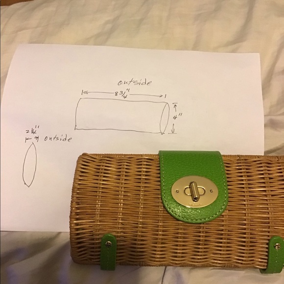 Kate Spade Straw Clutch rare and new like - Picture 4 of 4